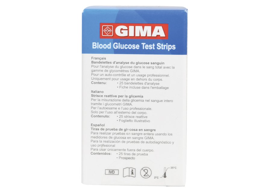 GIMA GLUCOSE MONITOR KIT mg/dL with Bluetooth - GB, FR, IT, ES