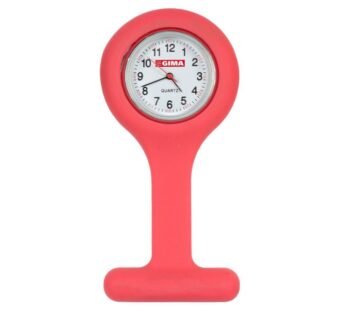 SILICONE NURSE WATCH – round – red