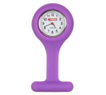 SILICONE NURSE WATCH – round – purple