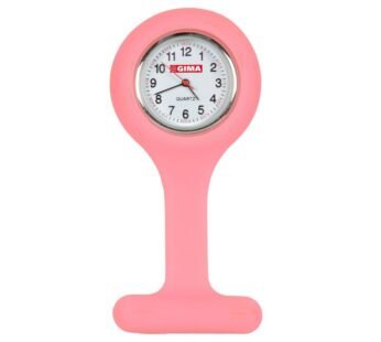 SILICONE NURSE WATCH – round – pink