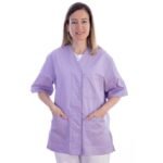 JACKET WITH STUD - cotton/polyester - woman XS violet - Image 2
