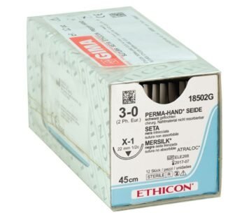 ETHICON PERMA-HAND SILK SUTURES – gauge 3/0 needle 22 mm – braided