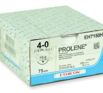 ETHICON PROLENE BLUE MONOFILAMENT SUTURES – gauge 4/0 needle 19 mm FS-2 suture 45 cm