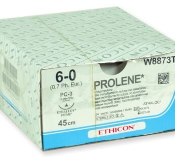 ETHICON PROLENE BLUE MONOFILAMENT SUTURES – gauge 6/0 needle 16 mm