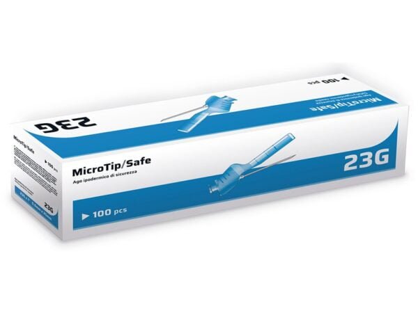 HYPODERMIC SAFETY NEEDLE 23G 0.6x25 mm - sterile - Image 2