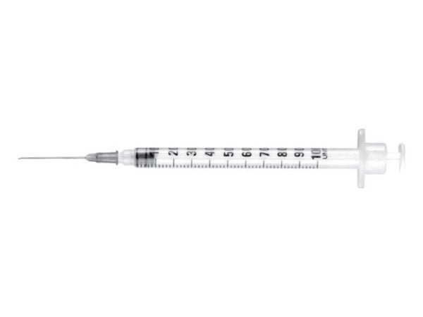 INSULINE SYRINGES ASSEMBLED NEEDLE 27G - 1 ml