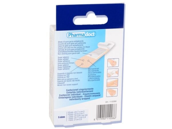 PHARMADOCT HYPOALLERGENIC PLASTERS 5 sizes - carton of 12 boxes of 30 - Image 2