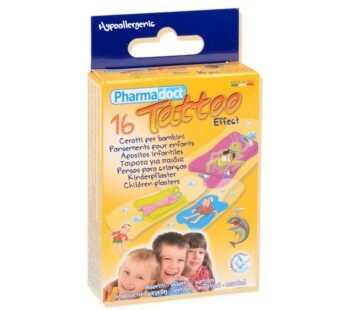 PHARMADOCT TATOO CHILDREN PLASTERS 2 sizes- carton of 12 boxes of 16