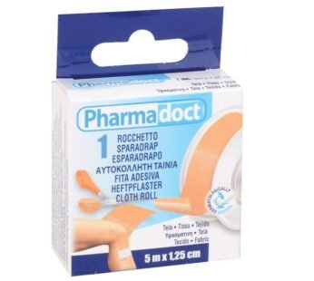 PHARMADOCT CLOTH ROLL – FABRIC – 5m x 1.25cm – carton of 18 boxes