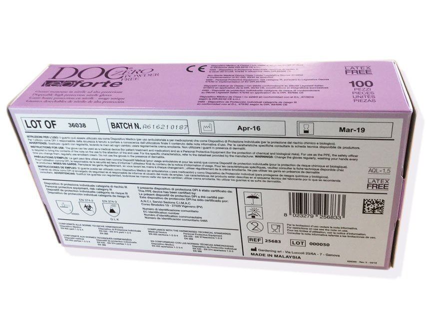 VELOFORTE NYTRILE GLOVES no powder - medium - Image 2