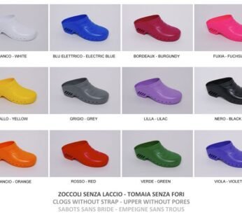 GIMA CLOGS – with/without pores – colour/size on request