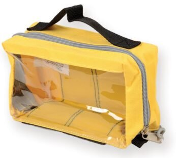 E1 RECTANGULAR POUCH with window and handle – yellow