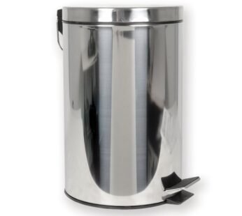 WASTE BIN 12 l with pedal – stainless steel