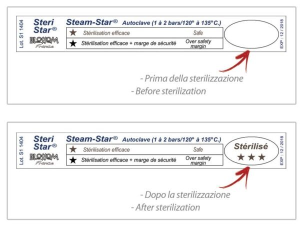 STEAM STAR INDICATOR - autoclave