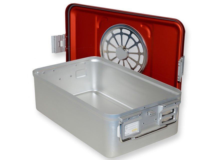 CONTAINER WITH FILTER medium h 100 mm - red - Image 2