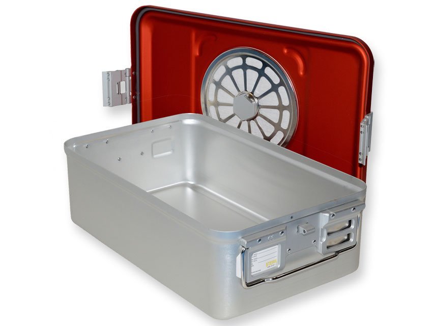 CONTAINER WITH FILTER medium h 150 mm - red - Image 2