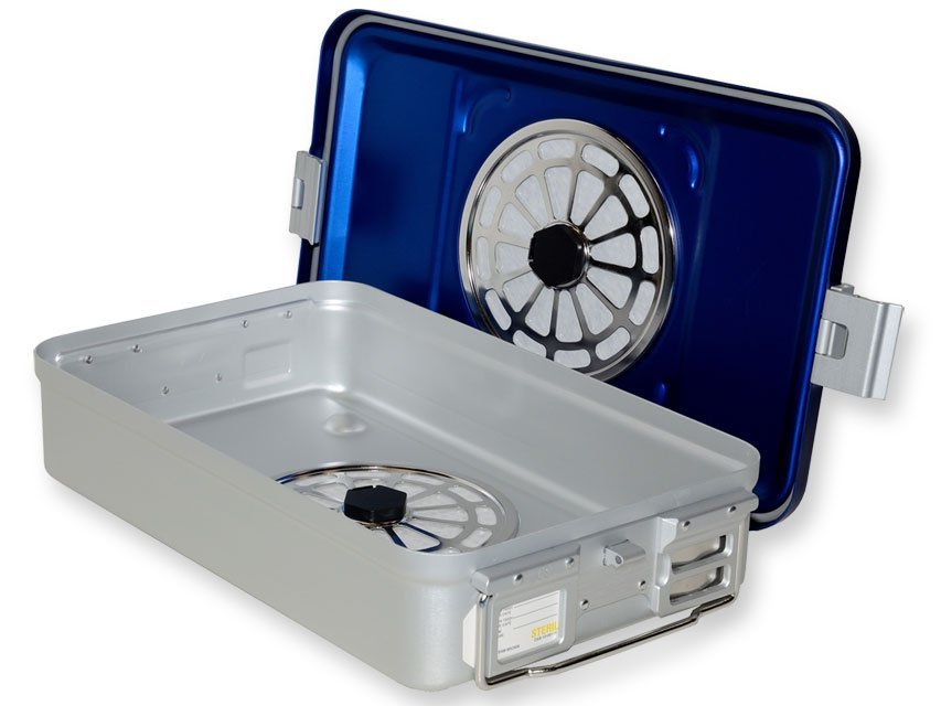 CONTAINER WITH FILTER medium h 100 mm - blue - perforated - Image 2