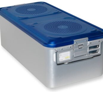 CONTAINER WITH FILTER large h 200 mm – blue – perforated