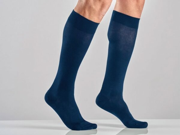 UNISEX COTTON SOCKS - S - medium compression - blue