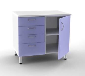 DOUBLE BASE UNIT 4 drawers + 1 door with 2 shelves – any colour