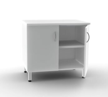 DOUBLE BASE UNIT 2 doors with 2 shelves – white