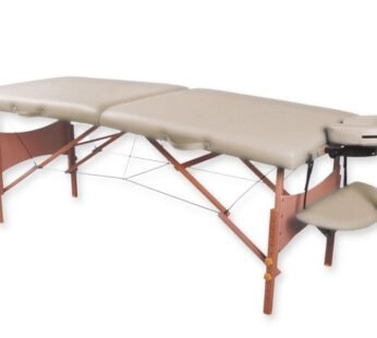 2-SECTION WOODEN MASSAGE TABLE – cream