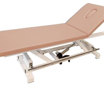 ELECTRIC HEIGHT ADJUSTABLE TREATMENT TABLE with footbar – beige