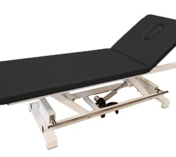 ELECTRIC HEIGHT ADJUSTABLE TREATMENT TABLE with footbar – black