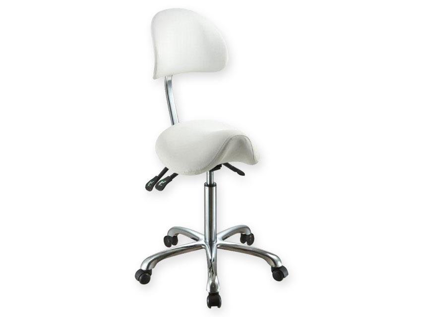 ERGO STOOL with backrest - white