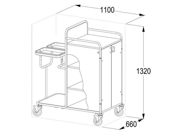 LAUNDRY TROLLEY - laminated - Image 2